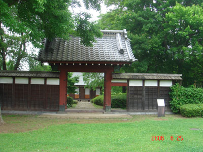 逆井城に移築された関宿城門
