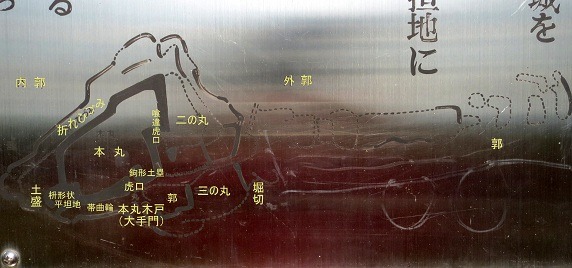 勝賀城縄張図