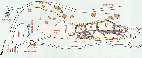 中城縄張略図