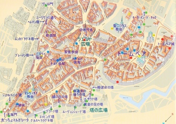 タリン旧市街の絵図
