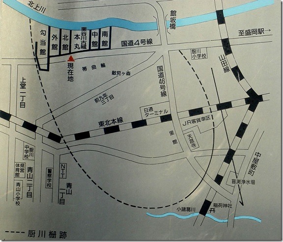 厨川城地図